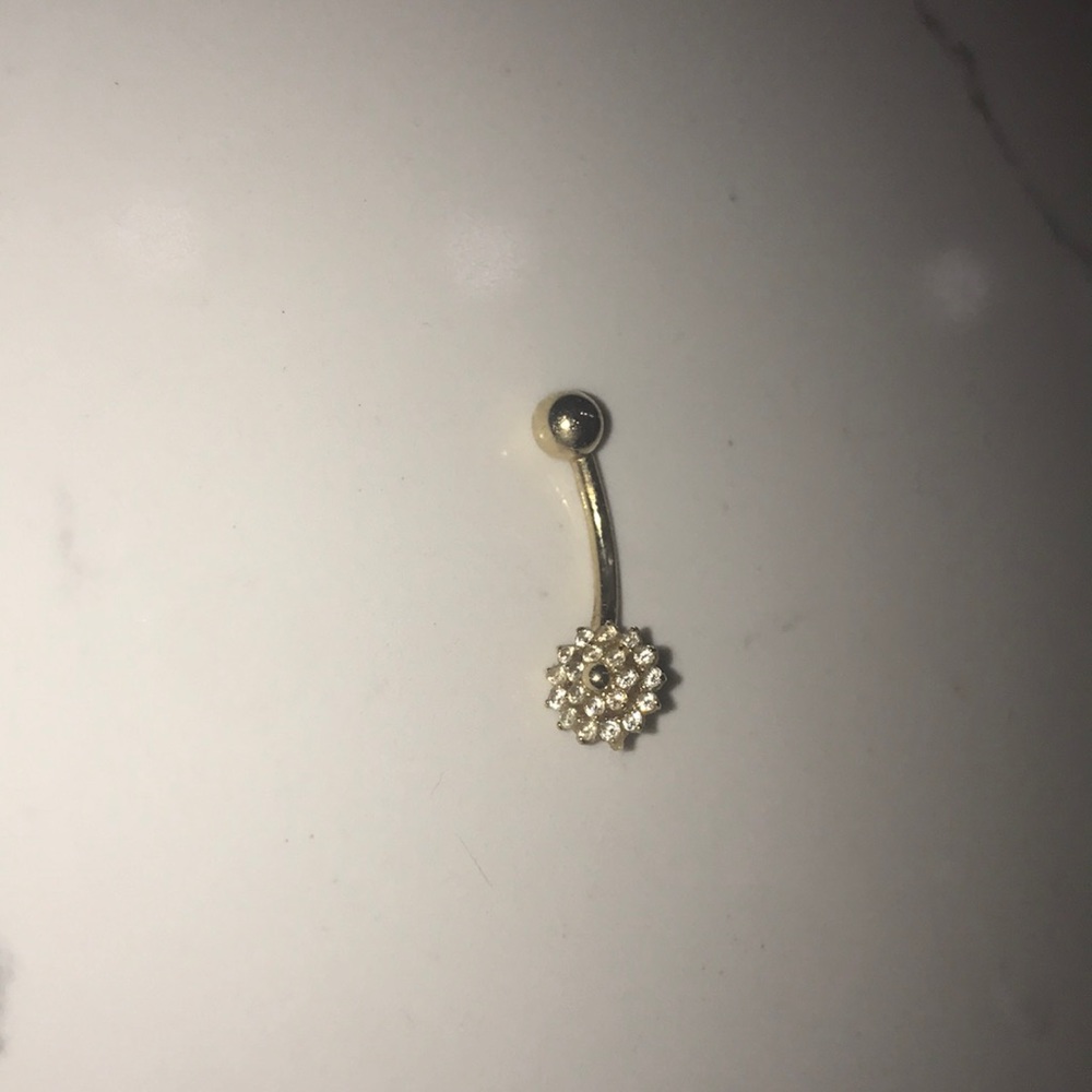 10 carat gold belly button ring
